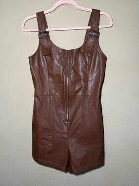 Blashe Faux Leather Romper Size M